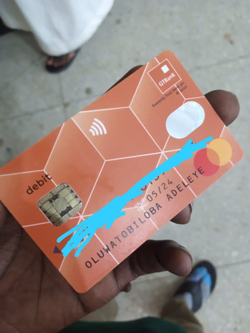 gtbank atm card - Oluwatobiloba Adeleye