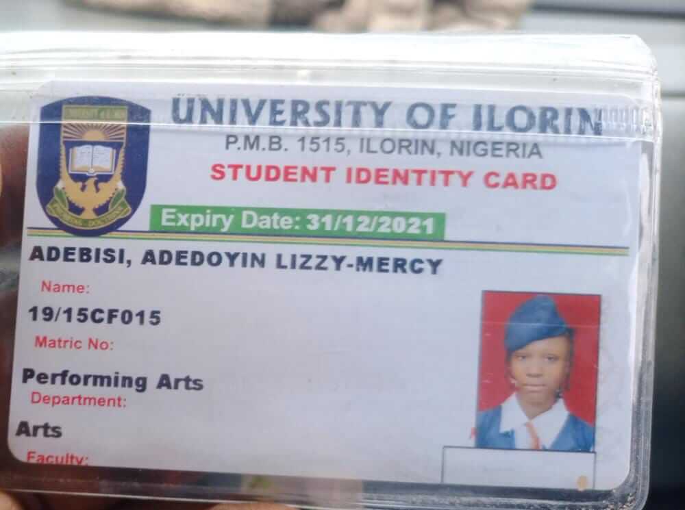 Unilorin ID card - Adebisi Adedoyin