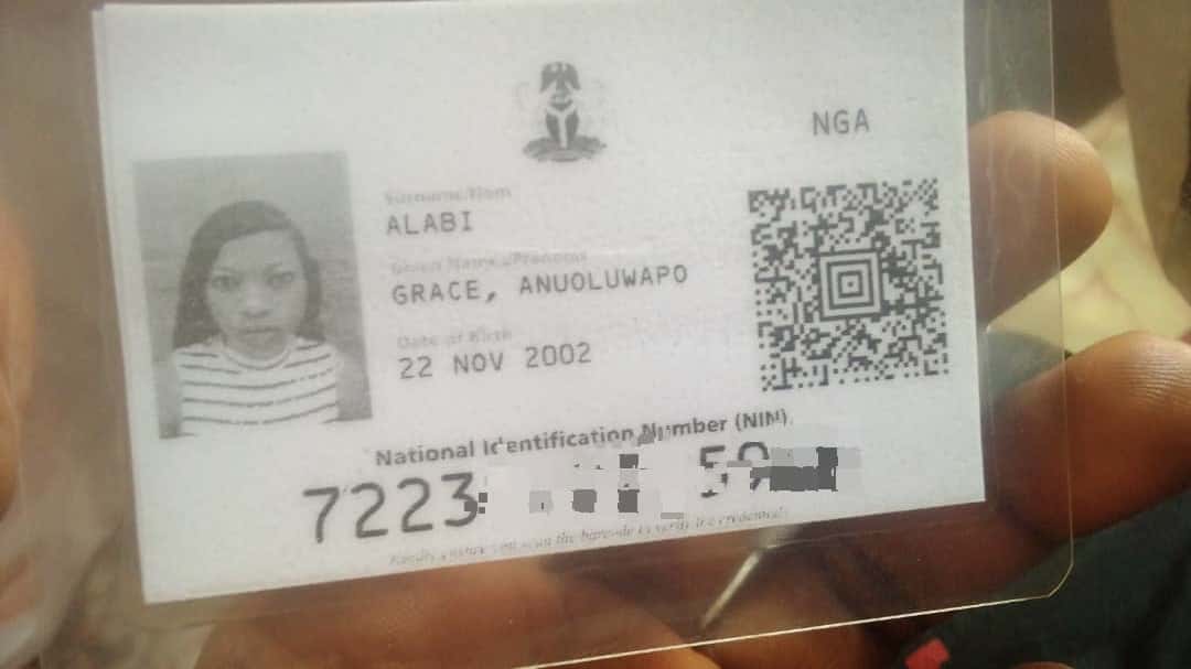 Alabi grace nin slip lost and found