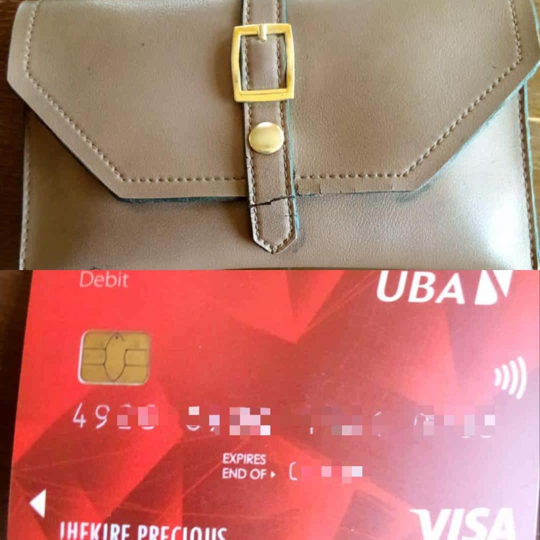 Found cream purse and UBA atm card - Ihekire precious