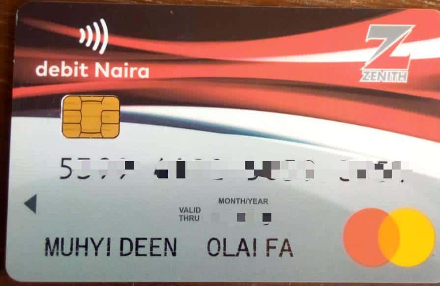 Found zenith bank atm card - muhyideen olaifa