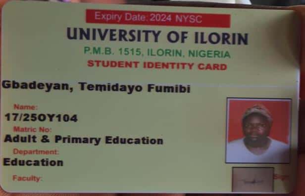 ID for pcm - Gbadeyan Temidayo Fumibi