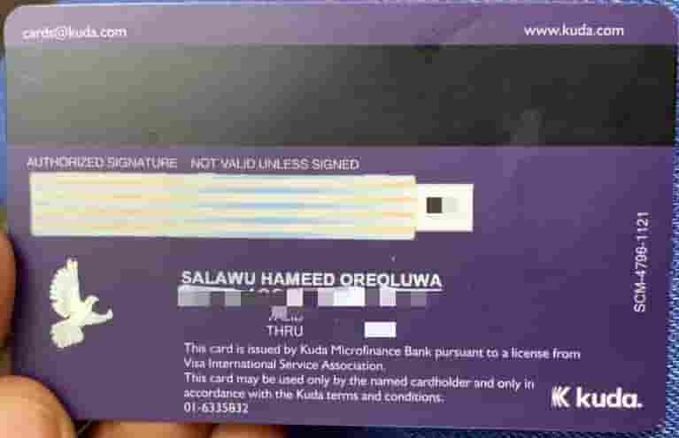 Kuda bank card found in university of ilorin - Salawu Hameed Oreoluwa