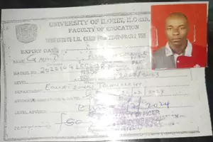 Found Temporary ID Card -Abdulazeez Olawale